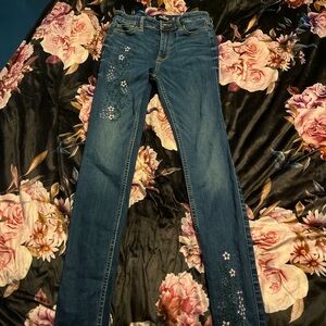 Floral hollister jeans